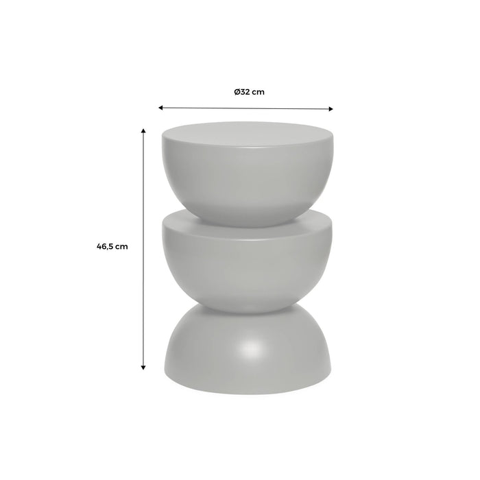 Tavolino in metallo effetto glassy, 46,5cm, verde scuro