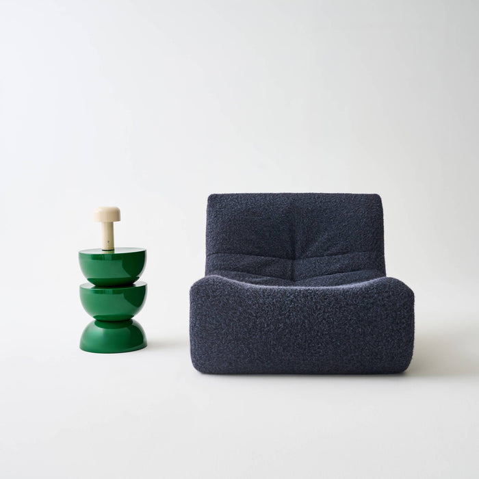 Tavolino in metallo effetto glassy, 46,5cm, verde scuro