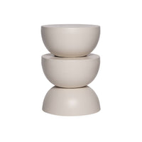 Tavolino  in metallo, crema