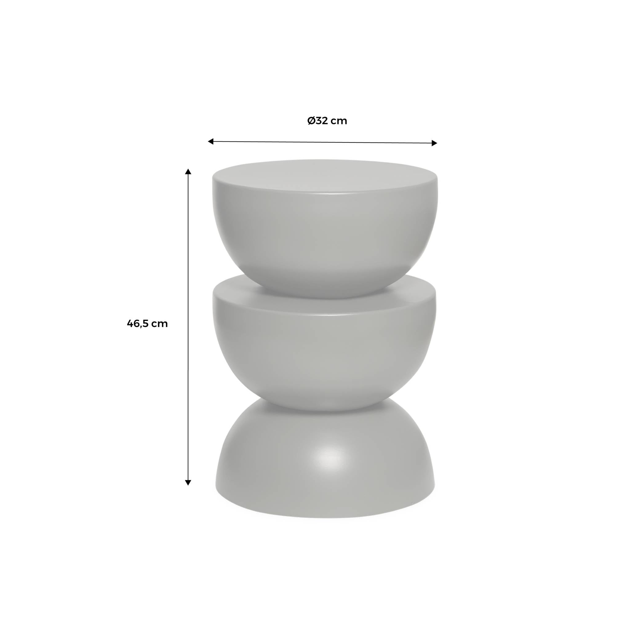 Tavolino in metallo effetto glassy, 46,5cm, viola