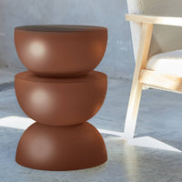 Tavolino  in metallo, terracotta