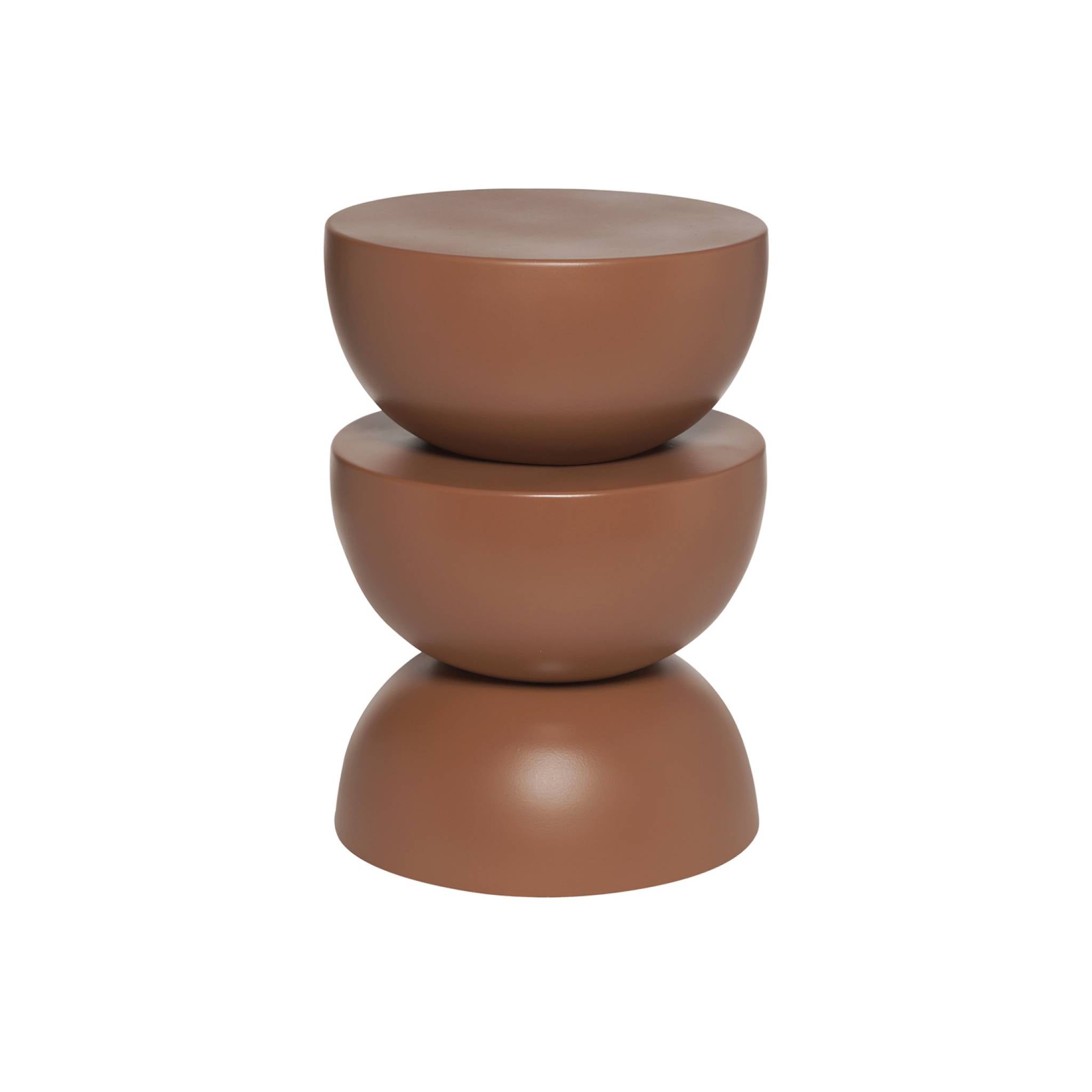 Tavolino  in metallo, terracotta