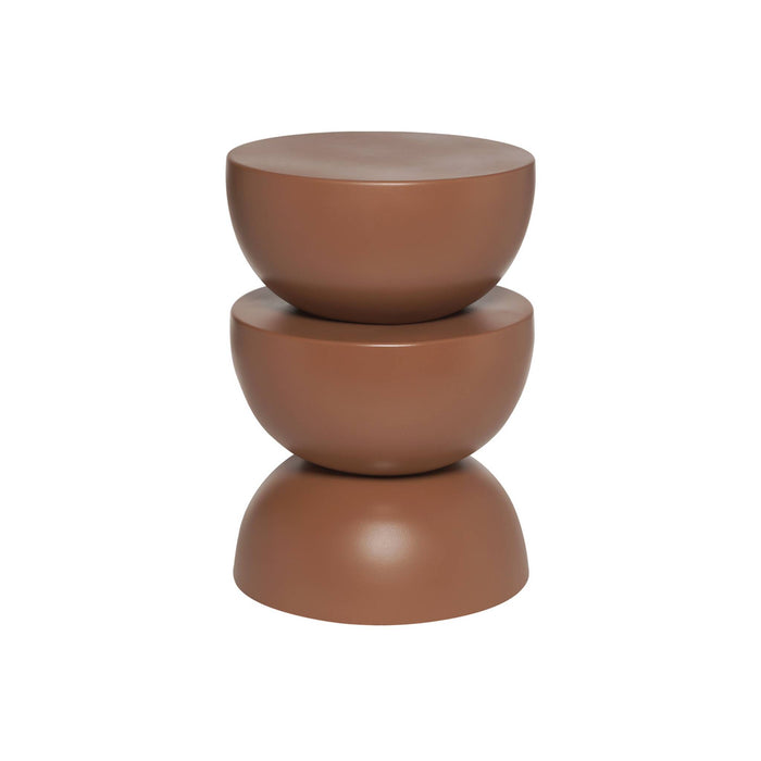 Tavolino  in metallo, terracotta