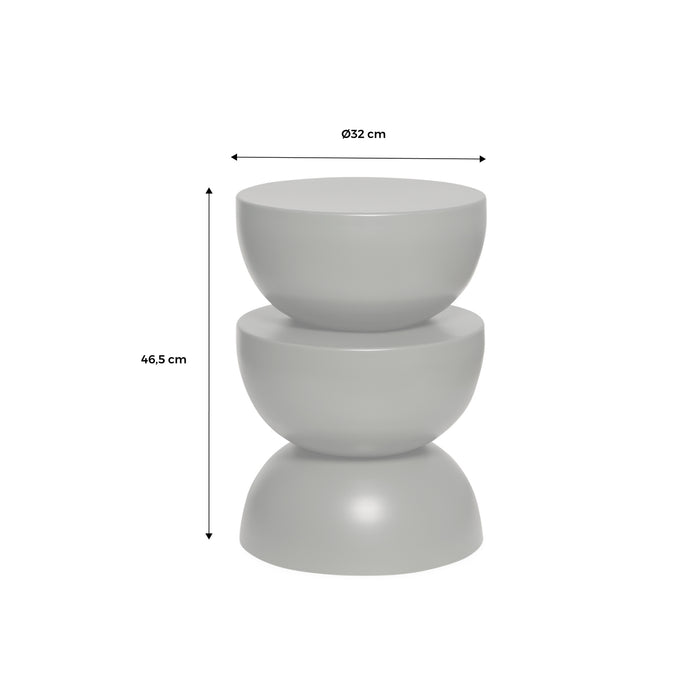 Tavolino  in metallo, terracotta