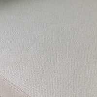 Poltrona tessuto schienale incurvato piedi metallo, bianco