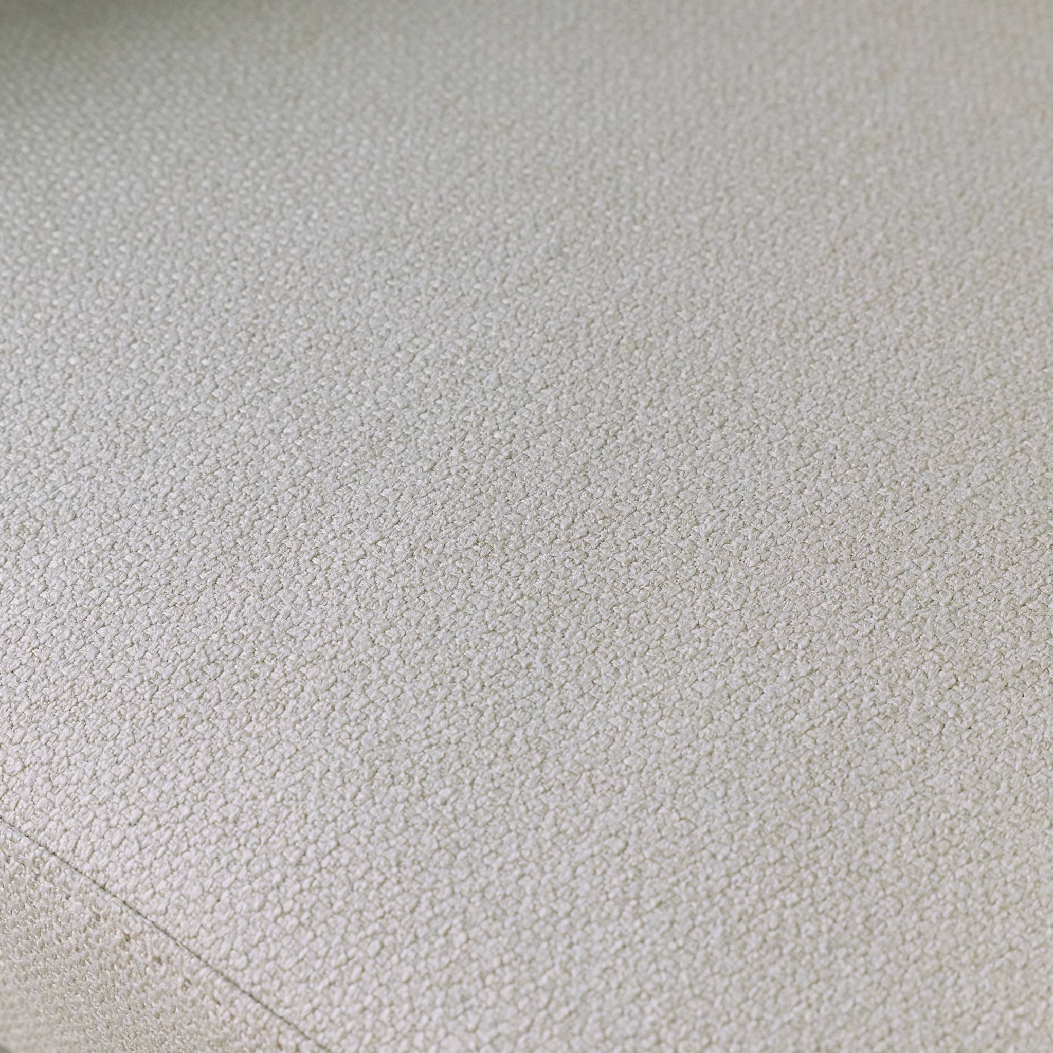 Poltrona tessuto schienale incurvato piedi metallo, bianco