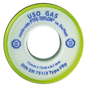 nastro teflon per gas 'professionale' 1/2x12 mt. x0,1 mm - cf. 10 rt. cod:ferx.205640nlm