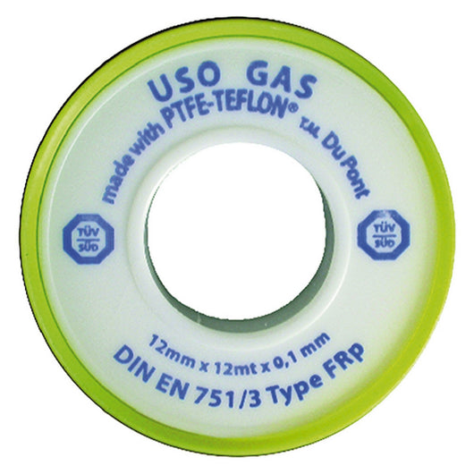 nastro teflon per gas 'professionale' 1/2x12 mt. x0,1 mm - cf. 10 rt. cod:ferx.205640nlm