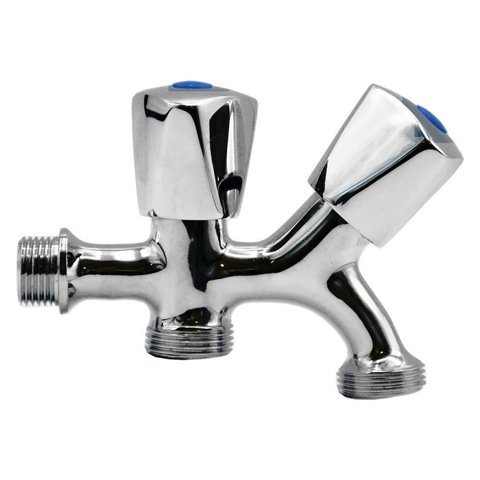 rubinetto attacco lavatrice e lavastoviglie manopole zincate cod:ferx.2066342nlm