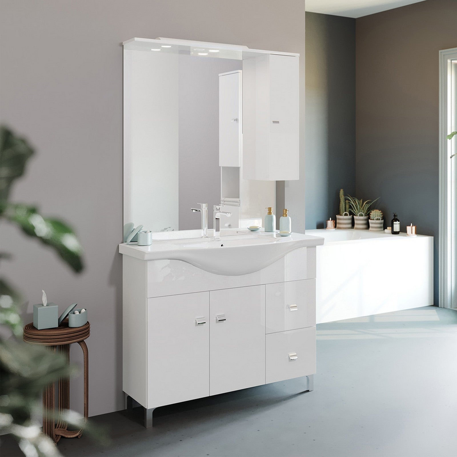 mobile bagno 'smart 105' base 106 x 50 x h.88 cod:ferx.2061112nlm