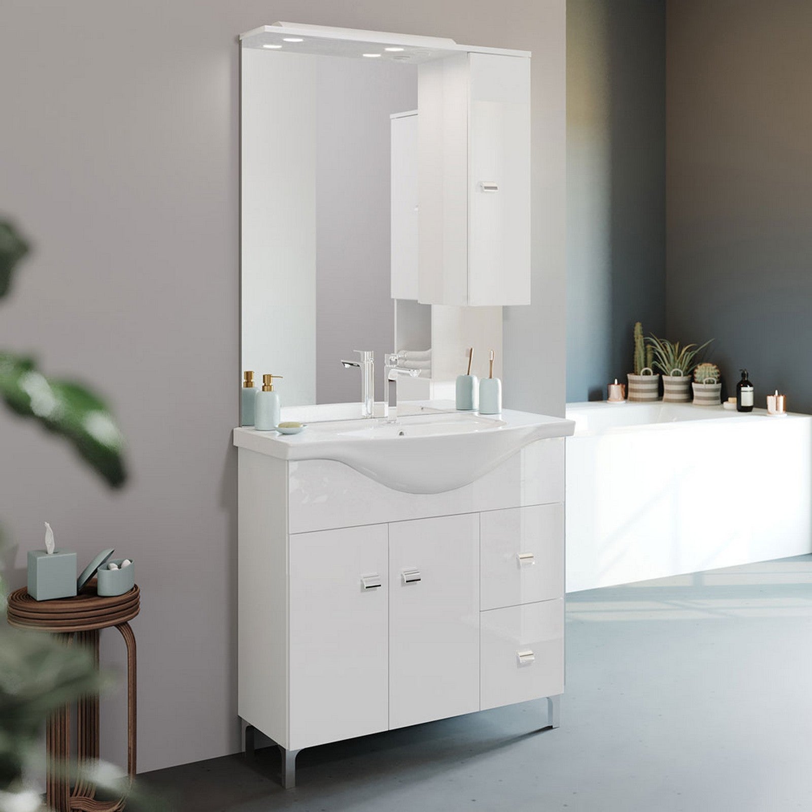 mobile bagno 'smart 85' base 86 x 50 x h.87 cod:ferx.2061108nlm