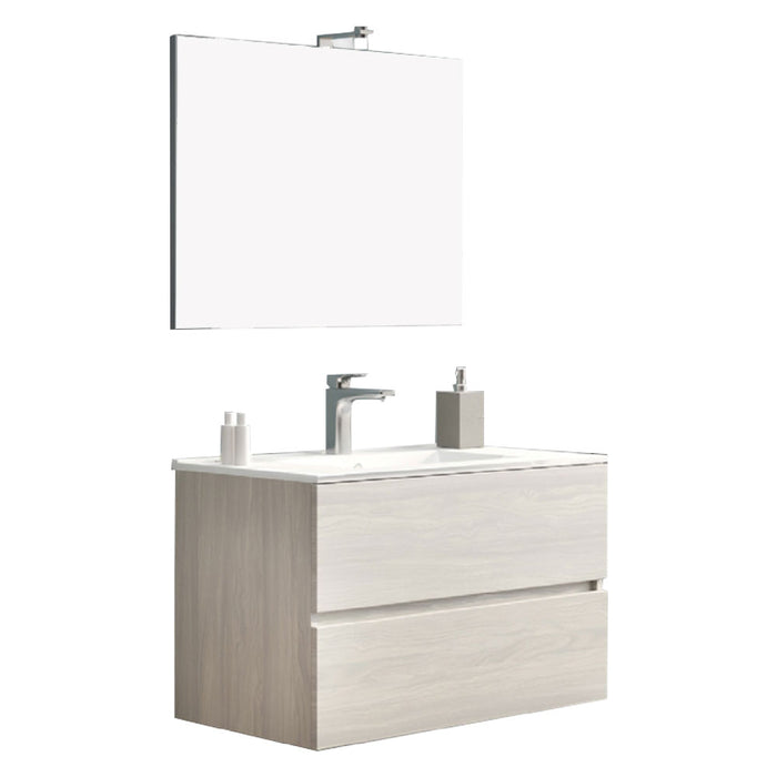 mobile bagno 'easy' base 81 x 47 x h.53 cm - bianco lucido cod:ferx.2061171nlm