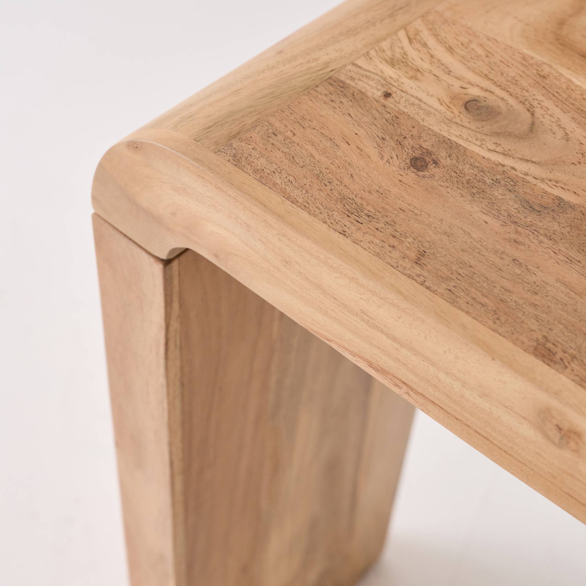 Consolle esotica in legno di acacia 120cm, marrone naturale