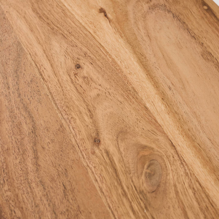 Consolle esotica in legno di acacia 120cm, marrone naturale