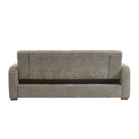 Divano letto 3 posti in tessuto, verde grigio