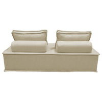 Poltroncina 2 posti per divano modulare in tessuto imbottito, set di