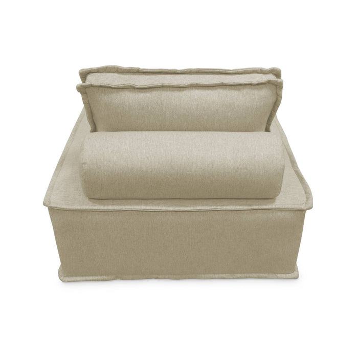 Set di 2 poltrone per divano modulare trapuntato, beige