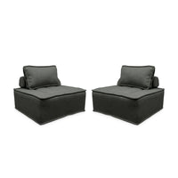 Divano modulare, 2 posti, grigio