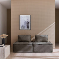 Divano modulare, 2 posti, grigio