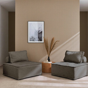 Divano modulare, 2 posti, grigio