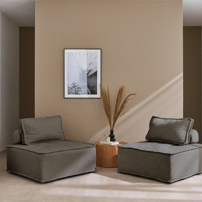 Divano modulare, 2 posti, grigio