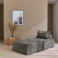 Divano modulare, 2 posti, grigio