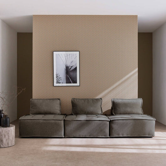 Divano modulare, 3 posti, grigio