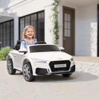 Macchina Elettrica per Bambini 3-5 Anni AUDI TT con Telecomando, Portiere Apribili e Fari LED, Bianco
