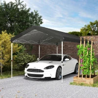 Gazebo Pieghevole Pop Up 6x3 m, UPF50+ con Altezza Regolabile e Borsa di Trasporto, Grigio Scuro