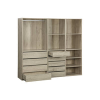 Armadio guardaroba modulare, 3 elementi, marrone naturale