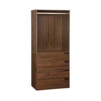 Modulo guardaroba con 4 cassetti e 1 spazio per appendersi, marrone