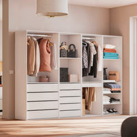 Kit armadio modulare con 4 unità, bianco