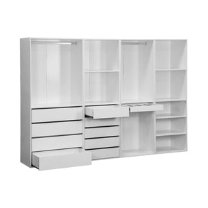 Kit armadio modulare con 4 unità, bianco