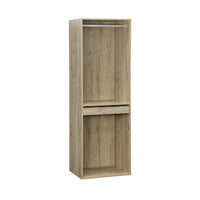 Modulo guardaroba con appendiabiti e portapantaloni, marrone naturale