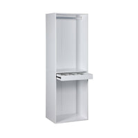 Modulo guardaroba con appendiabiti e portapantaloni, bianco