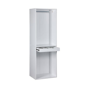 Modulo guardaroba con appendiabiti e portapantaloni, bianco