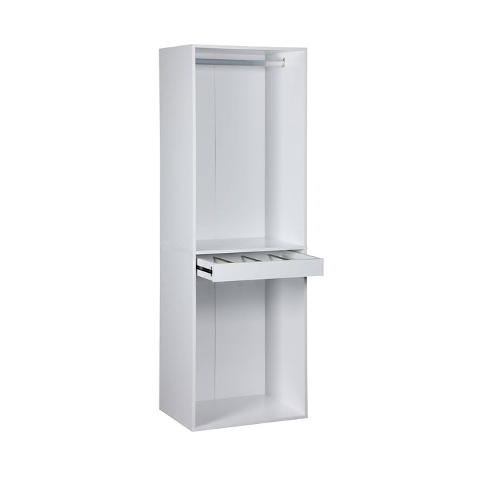 Modulo guardaroba con appendiabiti e portapantaloni, bianco