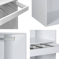 Modulo guardaroba con appendiabiti e portapantaloni, bianco