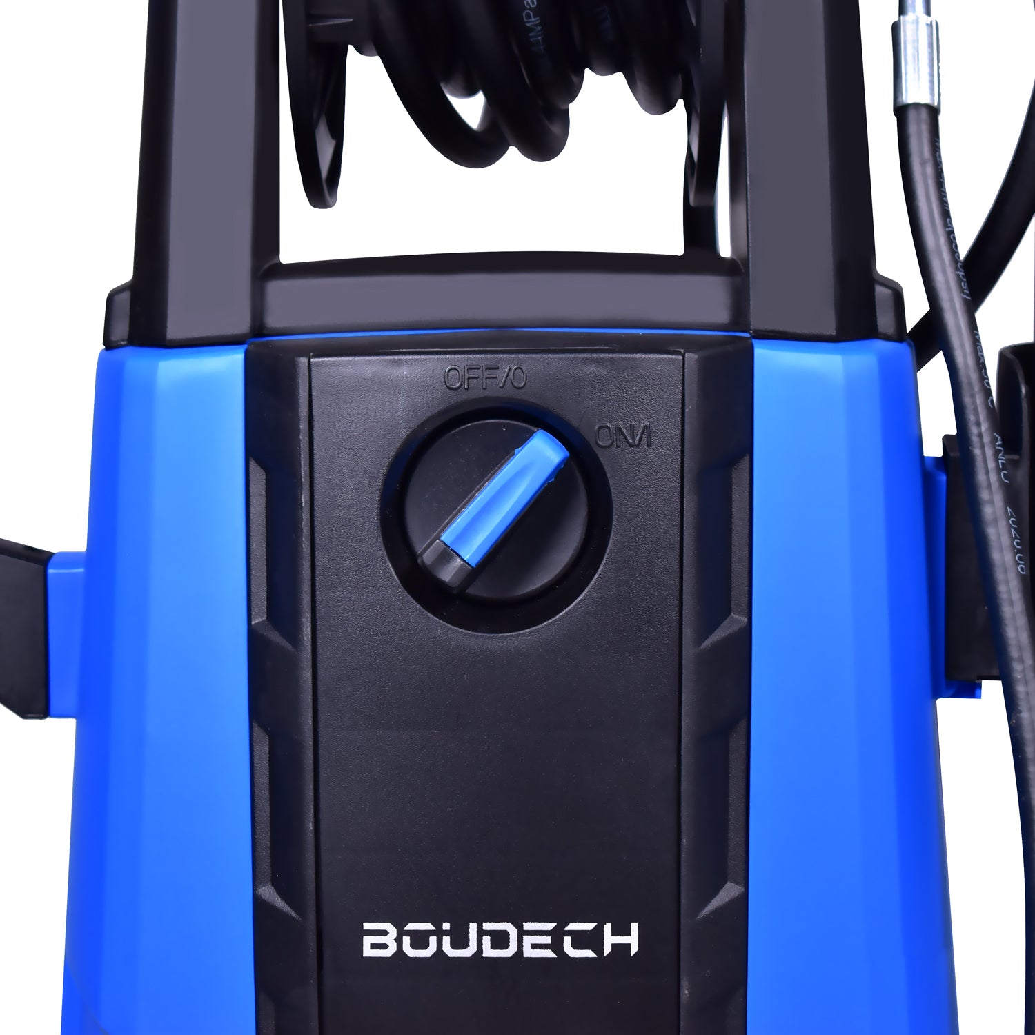 BOUDECH - ADVANCED 2500 - Idropulitrice elettrica 2500W Max 180Bar 500L/h con avvolgitubo ad alta pressione di 5MT, funzione detergente ed accessorio lava pavimenti.