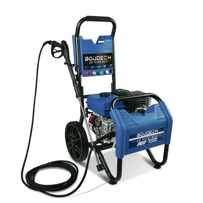 BOUDECH - PRO 7000 - Idropulitrice termica ultra-potente con motore a scoppio OHV 7hp 4T con 5 ugelli e contenitore per detergente integrato