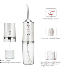 Idropulsore Dentale Portatile 3 Modalità  4 Ugelli Ricambio Ipx7 Usb Ricaricabile         