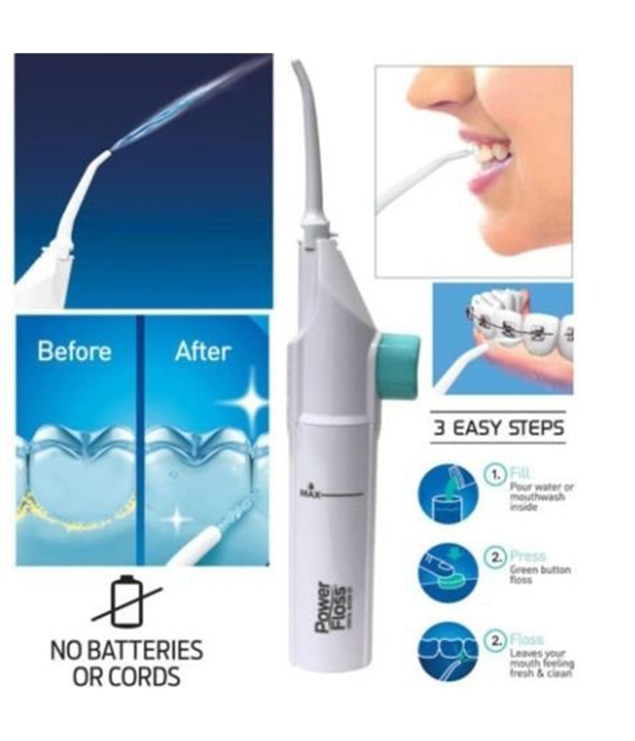 Trade Shop - Idropulsore Per Denti Getto D'acqua Pulizia Dentale Orale Igiene Interdentale -
