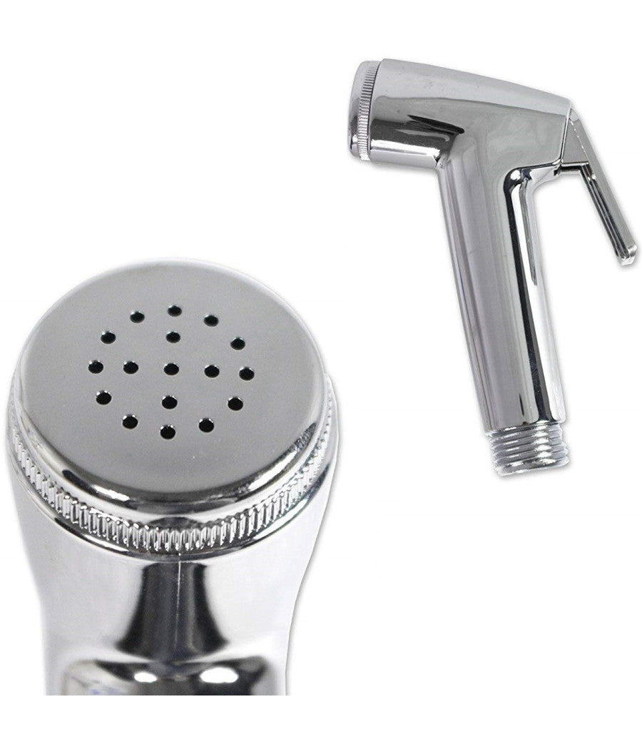 Idroscopino A Pulsante Doccetta Universale  52121 Cromato Anziani Disabili         