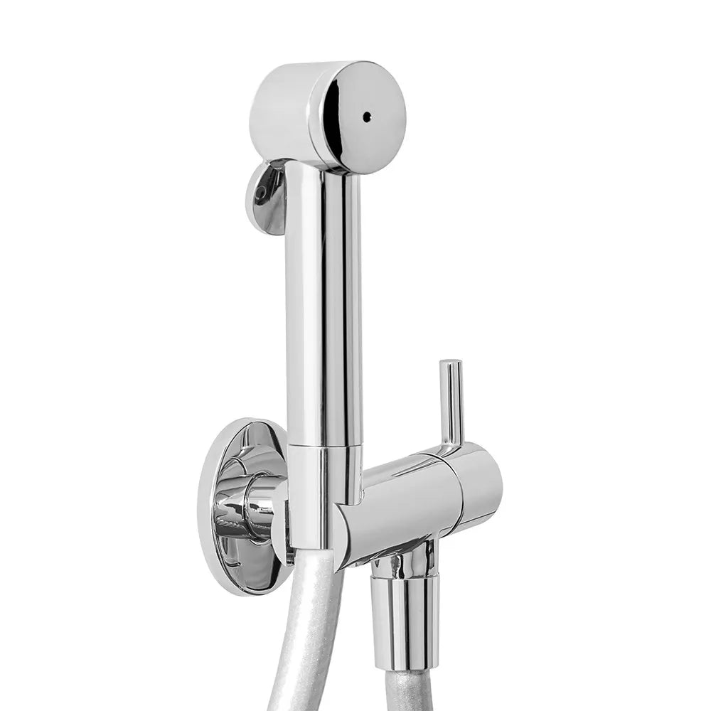 Idroscopino cromato in abs completo di supporto a muro con rubinetto