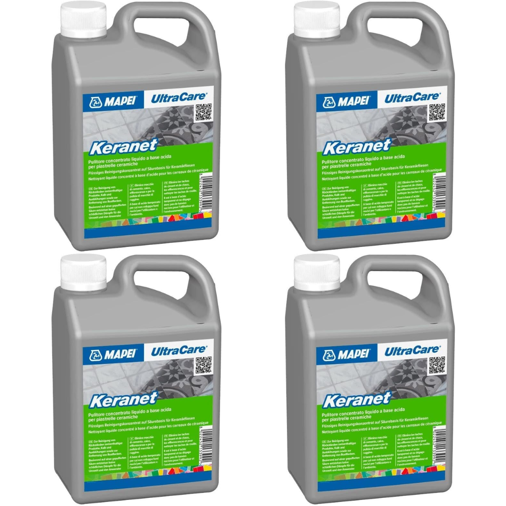 Ultracare keranet pulitore concentrato liquido pavimenti interni esterni 1 litro *** pezzi 4 pz, confezione 1
