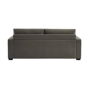 Divano letto 3 posti tessuto ciniglia, grigio scuro