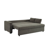 Divano letto 3 posti tessuto ciniglia, grigio scuro