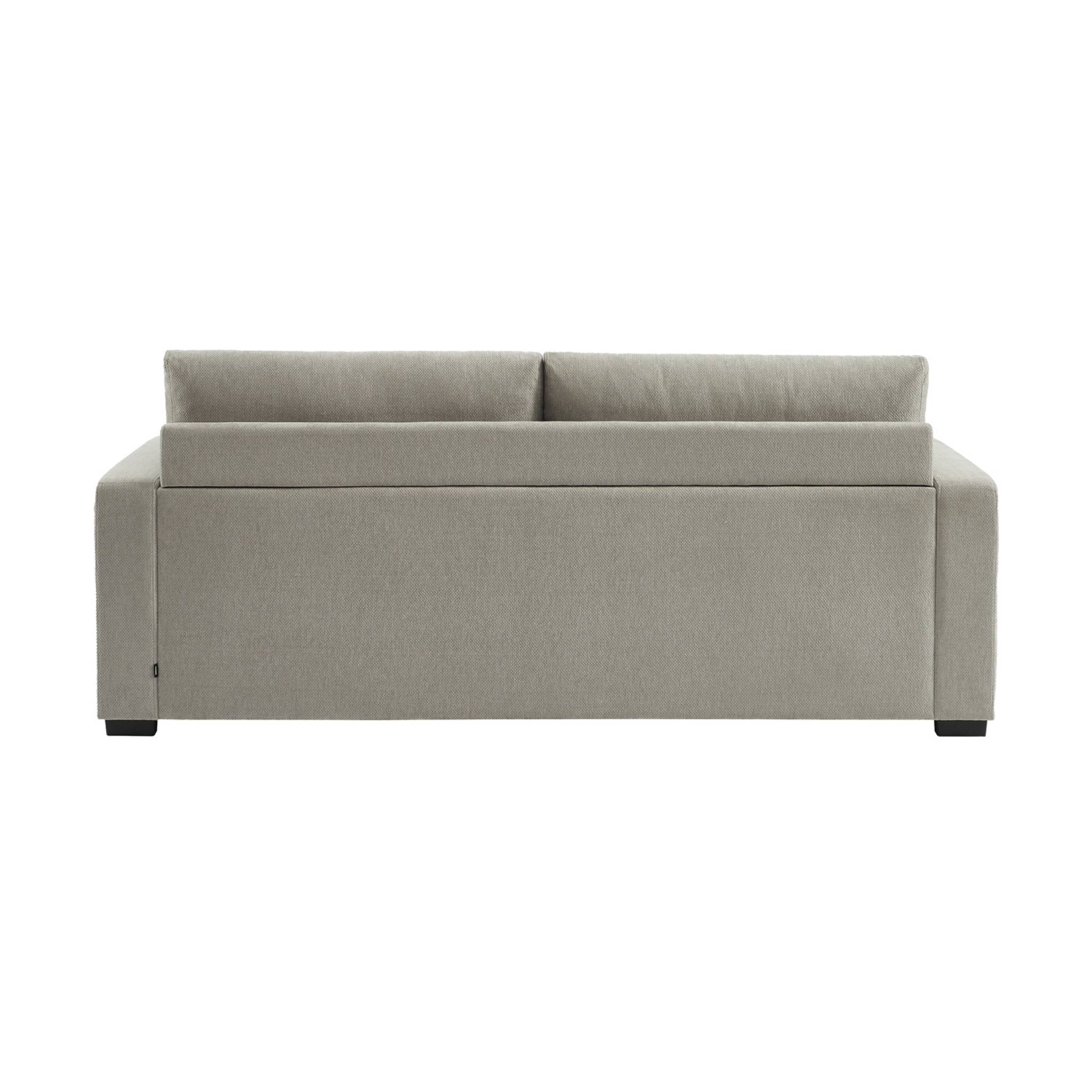 Divano letto 3 posti tessuto ciniglia, grigio chiaro