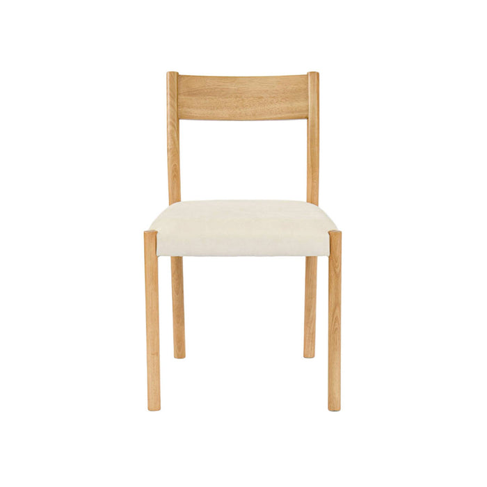 Set 2 sedie bohemien in legno di hevea, corde e tessuto, marrone