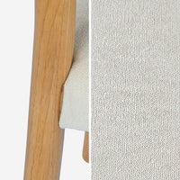 Set 2 sedie bohemien in legno di hevea, corde e tessuto, marrone